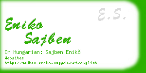 eniko sajben business card